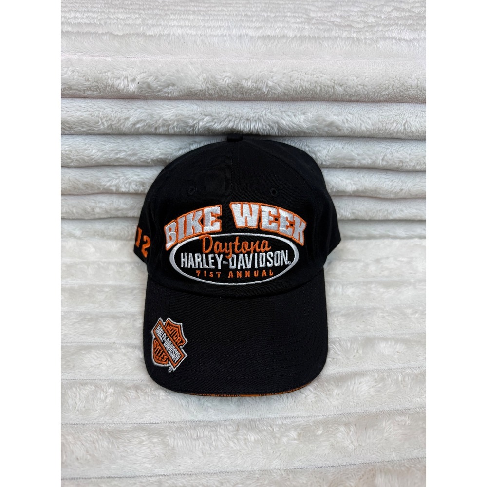 Harley-Davidson 2012 Daytona Bike Week 71st Annual Hat Black Orange Mens Cap